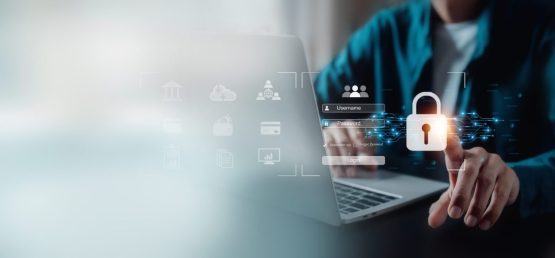 User authentication system with username and password, cybersecurity concept,lobal network security technology, business people protect personal information.  with a padlock icon on the virtual interface cybersecurity concept.